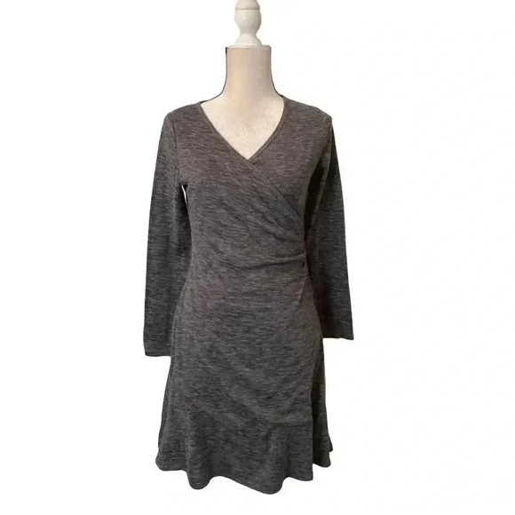 Prana Long Sleeve Wool Blend Dress Size Medium - Picture 1 of 8
